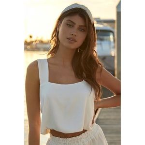 PQ Blair Top Water Lily White Tie Back
